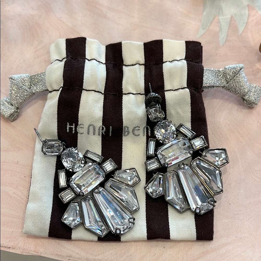 Henri Bendel Crystal Statement Earrings